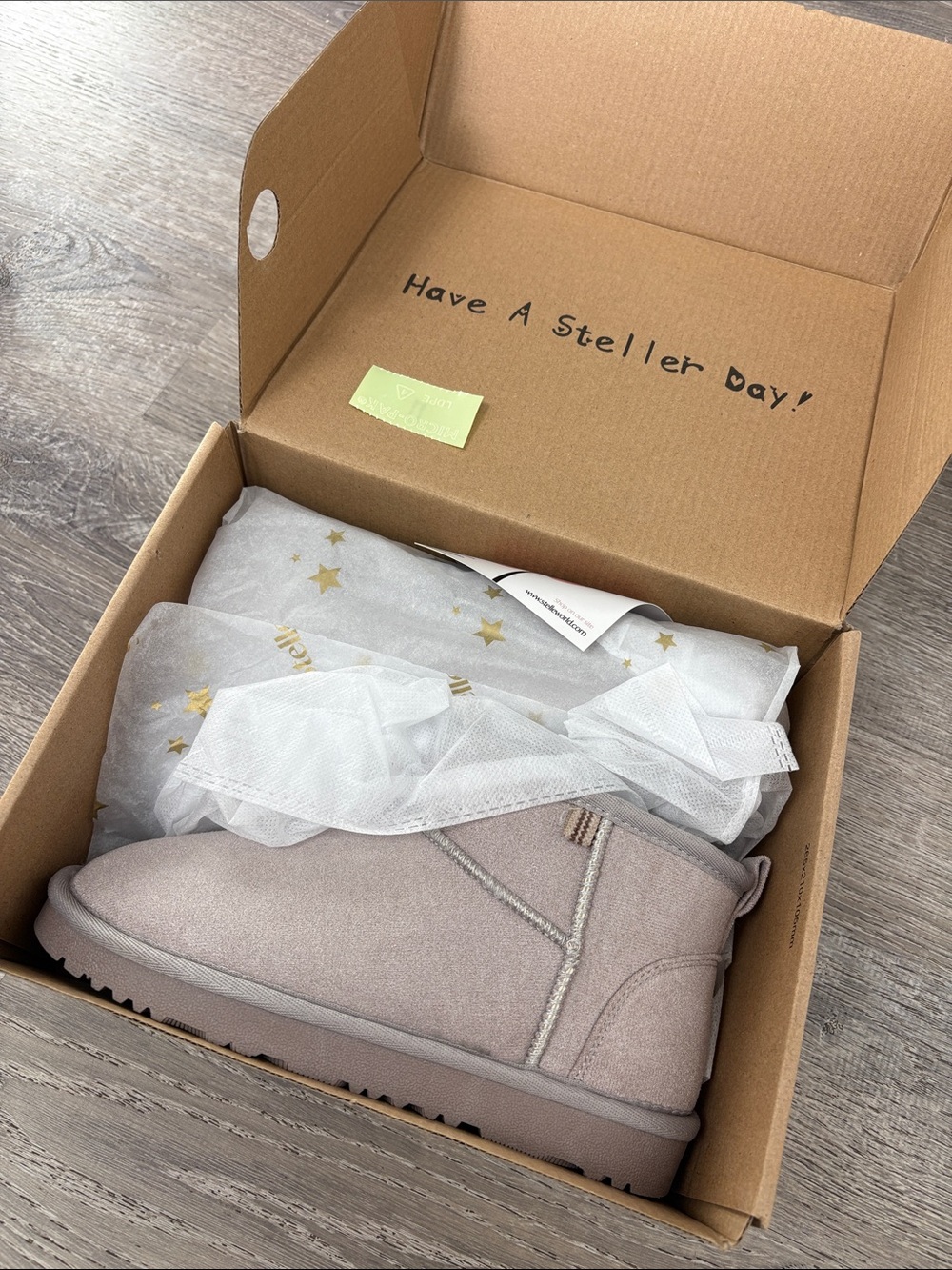 Kids Short Winter Boots - Light Taupe